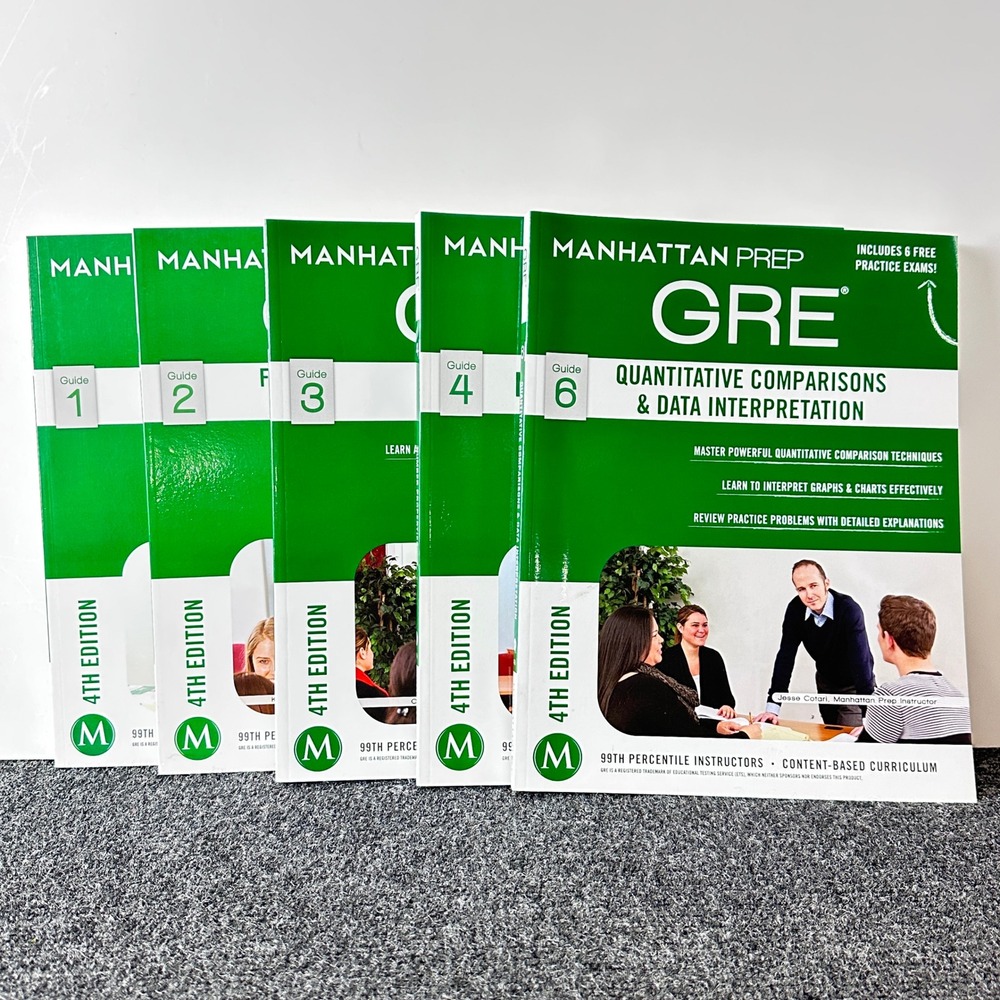 Manhattan Prep GRE Strategy Guides‎ 4th Edition Math Bundle Set of 5 Books